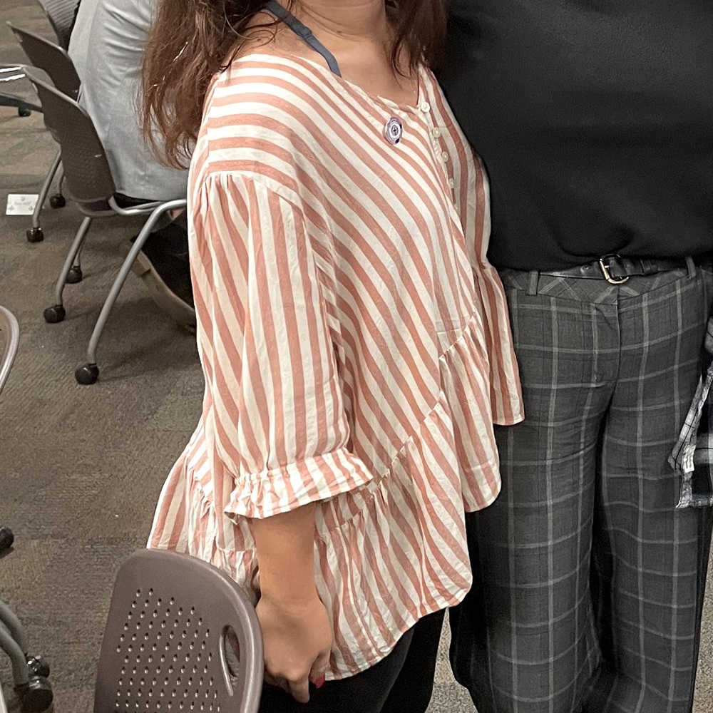 Cute flowy striped madewell top